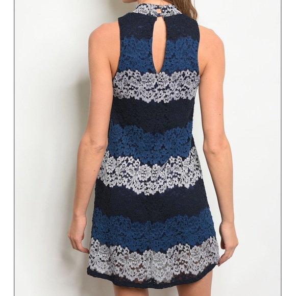 Choker Neckline Skater Dress - Picture 3 of 7